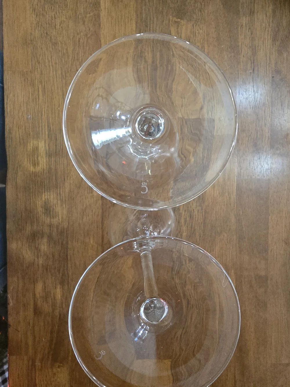 Schott-Zwiesel Duet Clear Pair White Wine Glass Set Of 2 Crystal Thumb Cuts